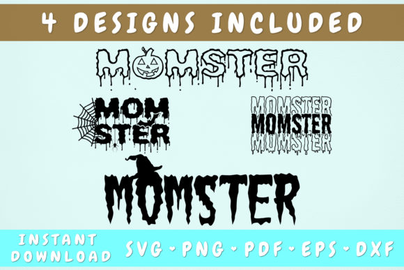 4 Momster SVG for Halloween Embroidery Projects