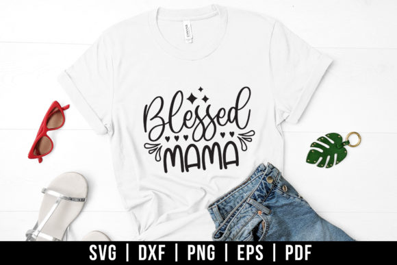 Blessed Mama SVG Cut File for Crafts and Graphics