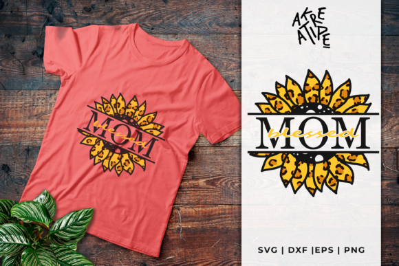 Blessed Mom Sunflower SVG for Crafts and Graphics