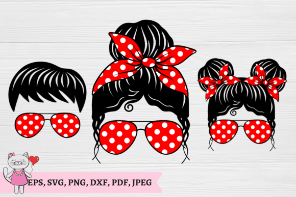 Family Red Polka Dots Svg for Crafts and Graphics