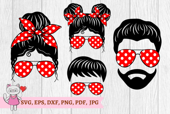 Family Svg Red Polka Dots Svg for Crafts and Graphics