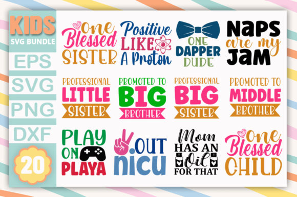 Kids Baby SVG Bundle Vol 4 for Crafts and Graphics