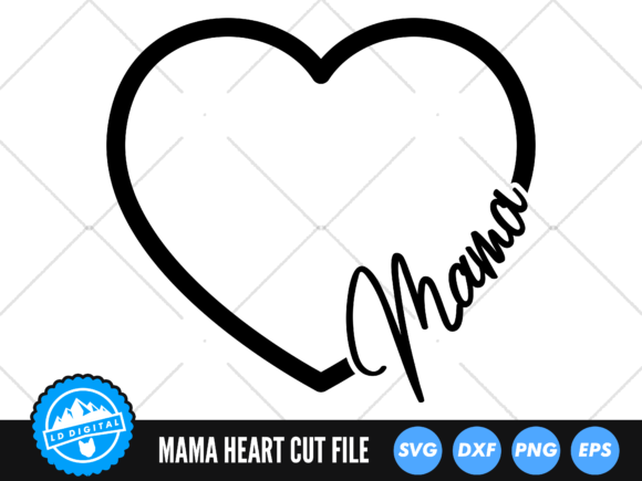 Mama Heart SVG Mom Love Heart SVG Review