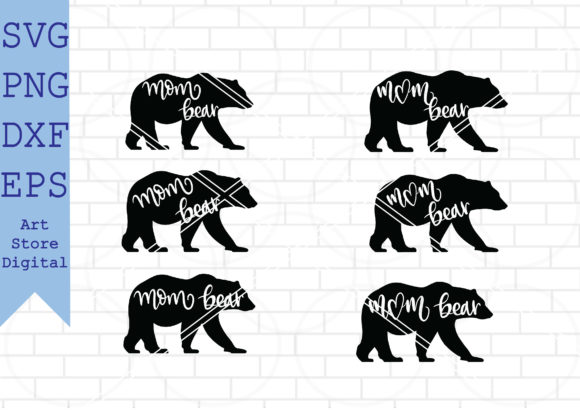 Mom Bear Svg, Family Bear Svg File for Crafts and Graphics