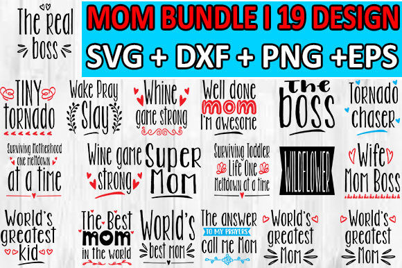 MOM BUNDLE SVG CUTTING FILE for Crafts and Graphics
