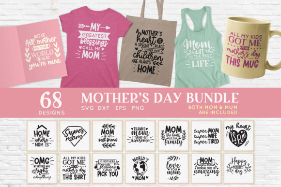 Mom Life Mother's Day Graphics for Crafts