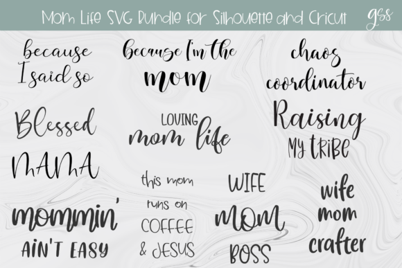 Mom Life SVG Bundle V1 for Crafts and Graphics