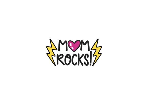 Mom Rocks SVG Cut File for Crafts and Graphics